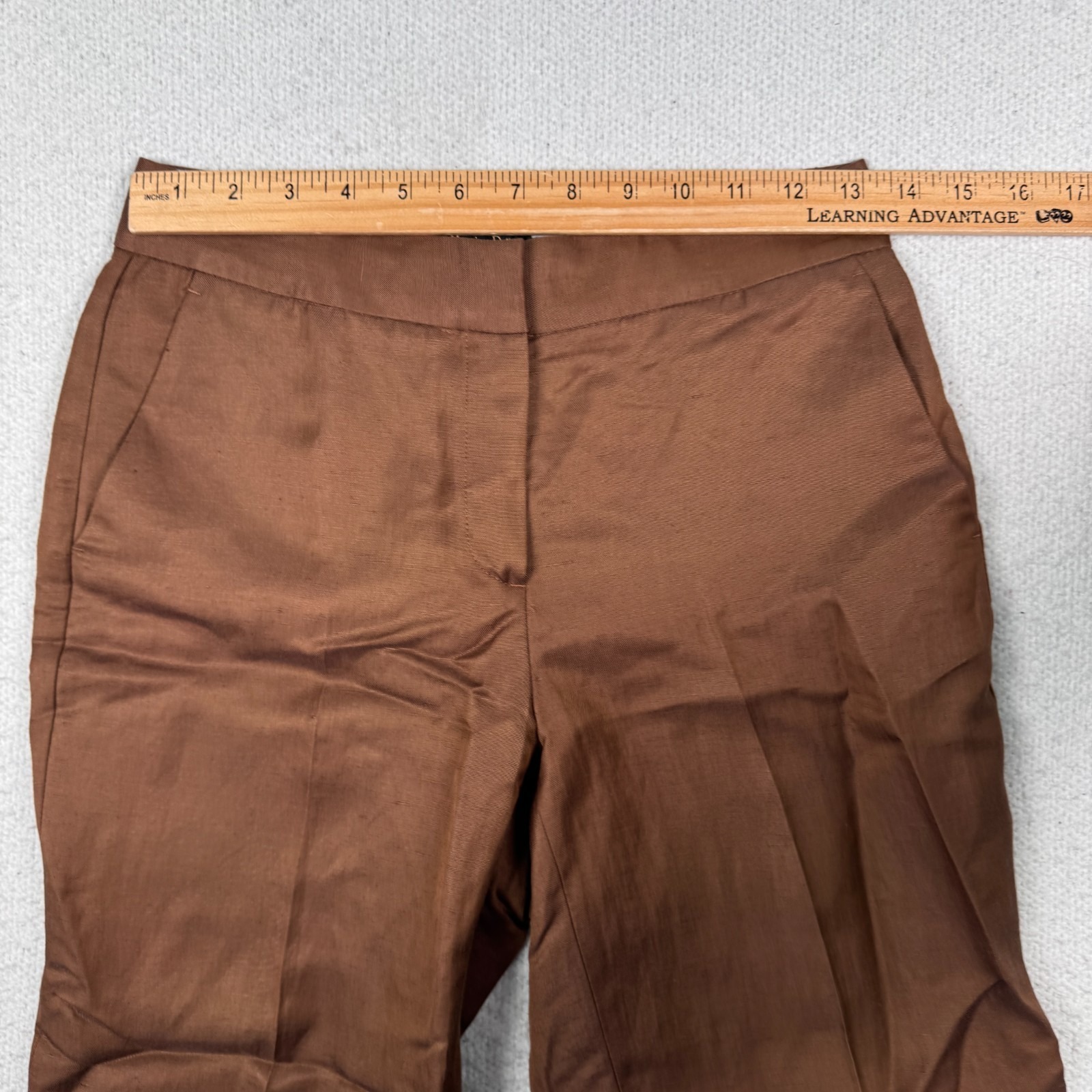 Nwt Massimo Dutti Pants Sz 2 Linen Blend Flowing High Waisted Barrel Fit Trouser — image 6 of 8